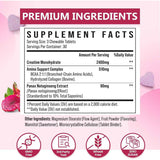Tabla nutricional del suplemento Zeylamum Monohidrato de Creatina Sabor Fruta del Dragón 90 tabletas masticables
