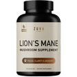 Frasco de suplemento Zuva Labs Melena de León, Cordyceps y Reishi Orgánico