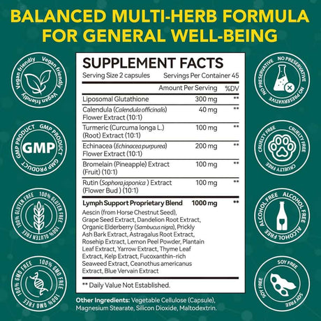 Información del suplemento ZXXBEST fórmula herbal liposomal 21 en 1 90 cápsulas vegetales